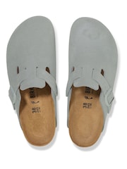 Birkenstock Green Boston Suede Clogs - Image 3 of 3