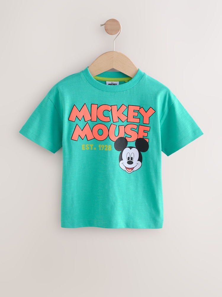 Бирюзовый/синий - Футболка с короткими рукавами Mickey Mouse (3мес.-8лет) - Изображение 1 из 4