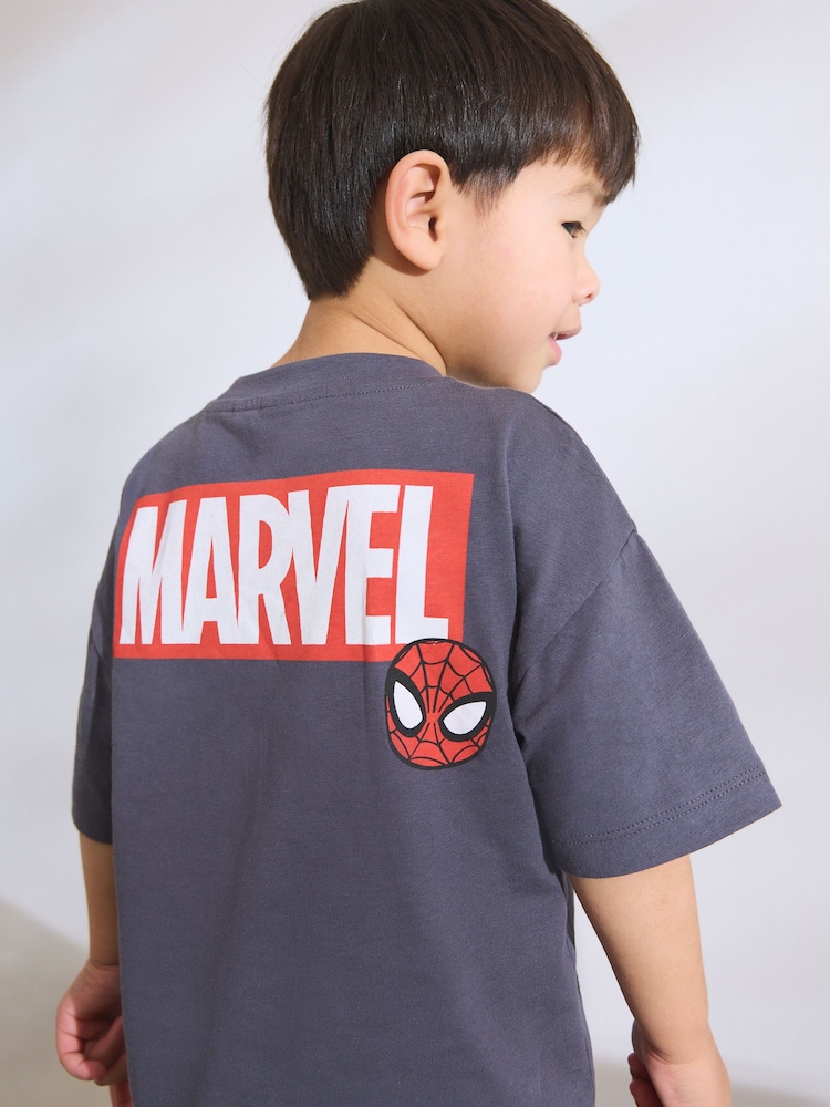 Anthrazitgrau - Kurzarm-T-Shirt mit Spider-Man-Motiv aus 100 % Baumwolle (3M.–8J.) - Bild 3 von 3