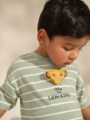 Sage Green Simba Lion King Short Sleeve T-Shirt (3mths-8yrs) - Image 2 of 4