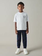 Reiss White Alsom Cotton-Jersey Alpine Races-Print T-Shirt - Image 1 of 4