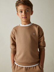 Reiss Camel Avery Cotton-Blend Sweatshirt and Joggers Set - Image 3 of 4