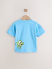 Blue Monsters Inc Short Sleeve Back Print T-Shirt (3mths-8yrs) - Image 2 of 4