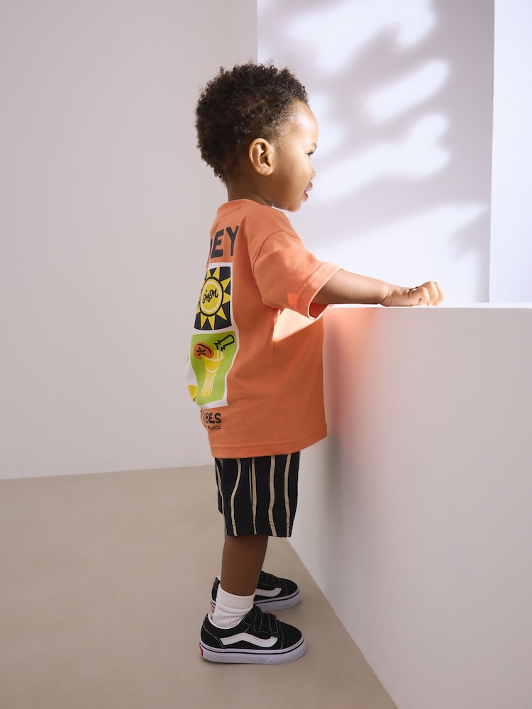Orange Mickey Mouse T-Shirt & Shorts Set (3mths-8yrs) - Image 2 of 9
