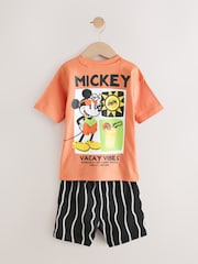 Orange Mickey Mouse T-Shirt & Shorts Set (3mths-8yrs) - Image 7 of 9