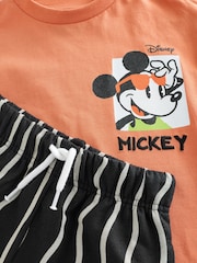 Orange Mickey Mouse T-Shirt & Shorts Set (3mths-8yrs) - Image 8 of 9