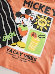 Orange Mickey Mouse T-Shirt & Shorts Set (3mths-8yrs) - Image 9 of 9