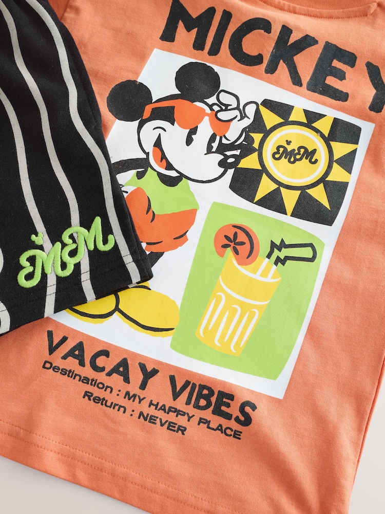 Orange Mickey Mouse T-Shirt & Shorts Set (3mths-8yrs) - Image 9 of 9
