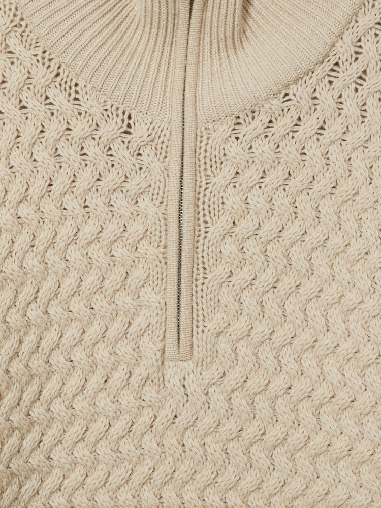 LES 100 CIEL Stone Reiss | Les 100 Ciels Wool and Cashmere Jumper - Image 6 of 6
