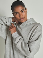 LES 100 CIEL Grey Reiss | Les 100 Ciels Modal-Blend Jersey Hoodie - Image 3 of 6