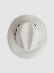 Reiss Ivory Anne Wool Felt Leather Band Fedora - Image 3 of 4