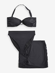 Simply Be Black 3 Piece Bikini Set - Image 5 of 7