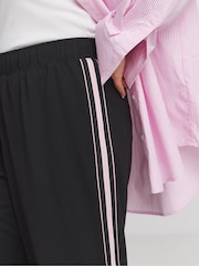 Simply Be Black Side Stripe Wide Leg Trousers - Image 4 of 4