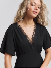 Simply Be Lace Trim Țesătură de vafe Midi Rochie - Imaginea 4 din 4