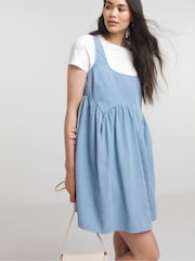 Simply Be Blue Smock Dress - Image 1 of 5