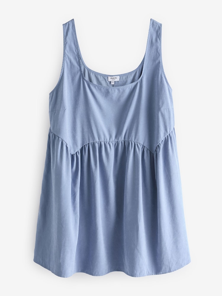 Simply Be Blue Smock Dress - Image 5 of 5