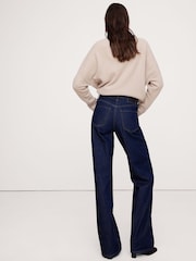 Banana Republic Dark Blue The Icon Classic Wide Leg Jeans - Image 2 of 4
