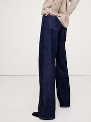 Banana Republic Dark Blue The Icon Classic Wide Leg Jeans - Image 4 of 4