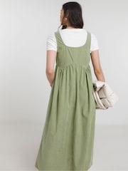 Simply Be Green Apron Midi Dress - Image 2 of 5