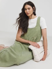 Simply Be Green Apron Midi Dress - Image 3 of 5