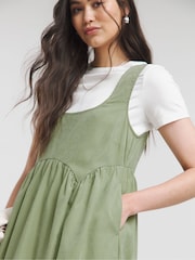 Simply Be Green Apron Midi Dress - Image 4 of 5