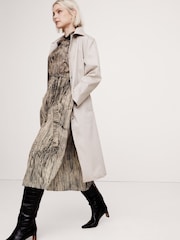 Banana Republic Brown Oversized Snake Print Midi Dress - Image 3 of 5