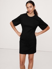 Banana Republic Black Mini Shift Dress - Image 1 of 4