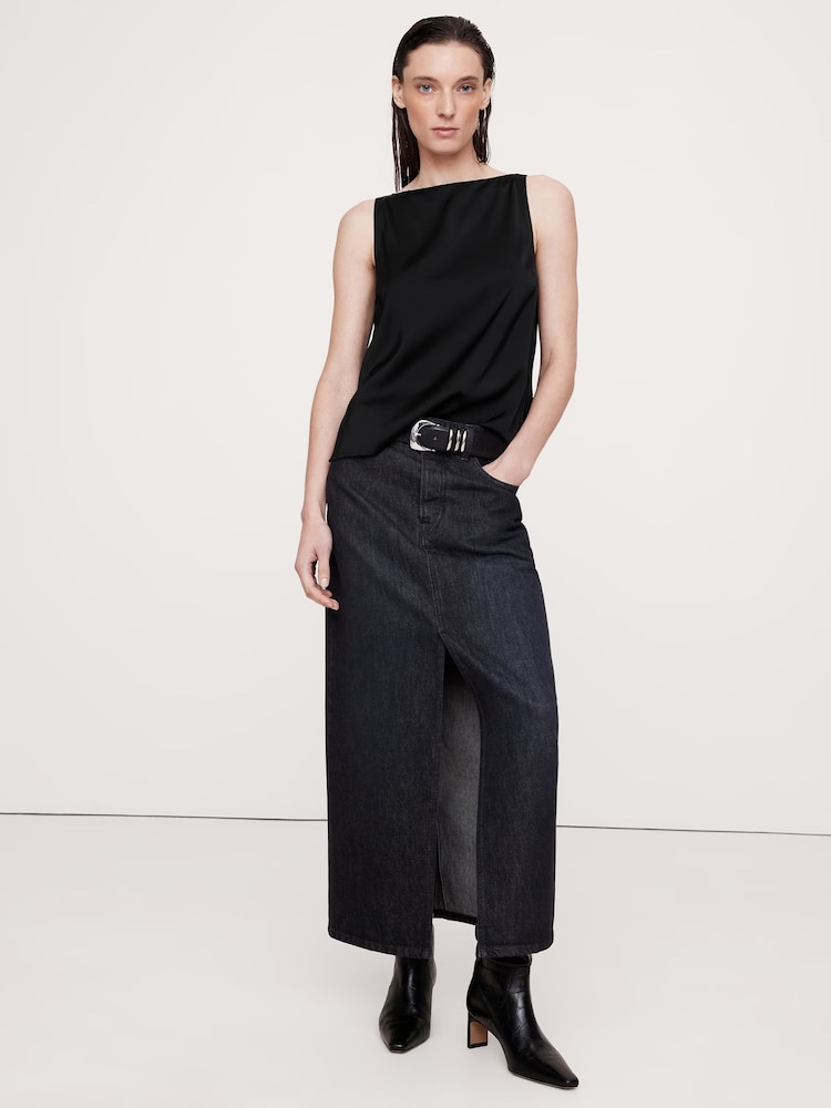 Banana Republic Stretch Satin Tunic Top - Image 1 of 3