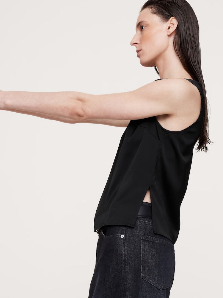 Banana Republic Stretch Satin Tunic Top - Image 3 of 3