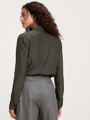 Banana Republic Green The Perfect Silk Shirt - Image 2 of 5