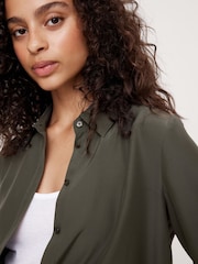 Banana Republic Green The Perfect Silk Shirt - Image 4 of 5