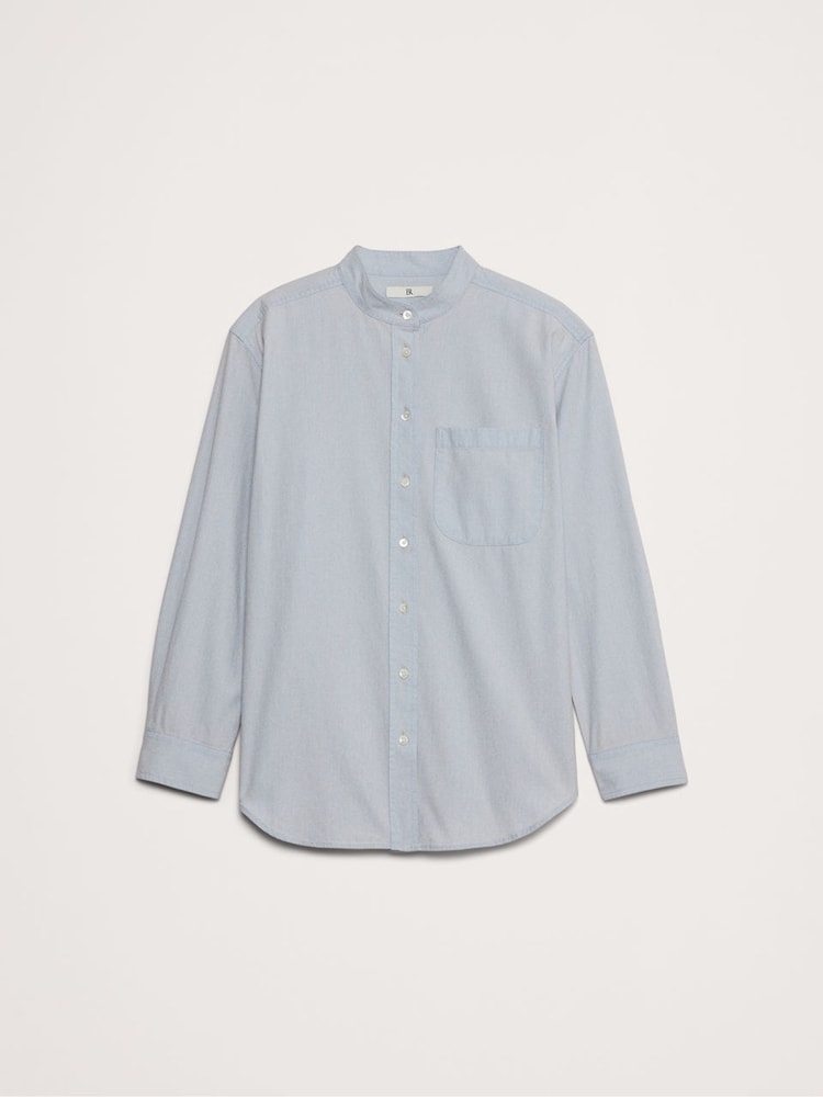 Camisa vaquera oversize de cuello alto con banda de Banana Republic - Imagen 4 de 4