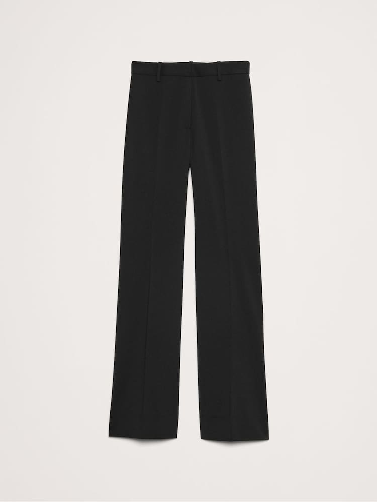 Banana Republic Black High Waisted Twill Relaxed Flared Trousers - Image 1 of 5