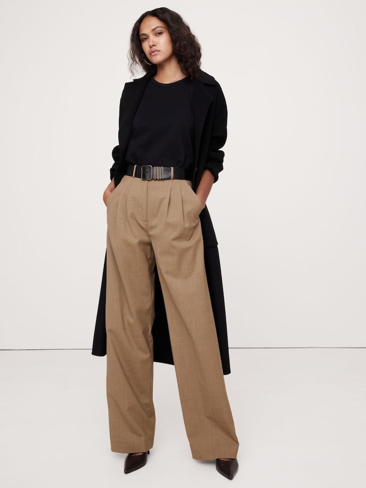 Banana Republic Brown Ultra High Waist Wide Leg Trousers - Image 1 of 1