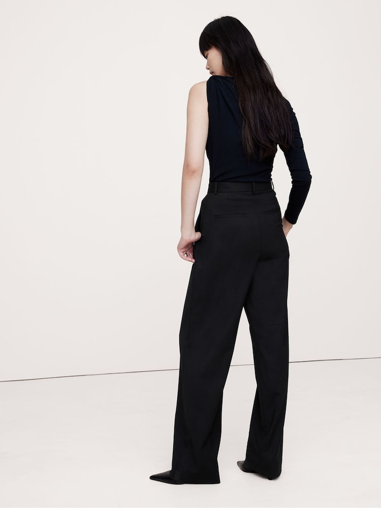 Banana Republic Black Ultra High Waist Wide Leg Trousers - Image 2 of 4