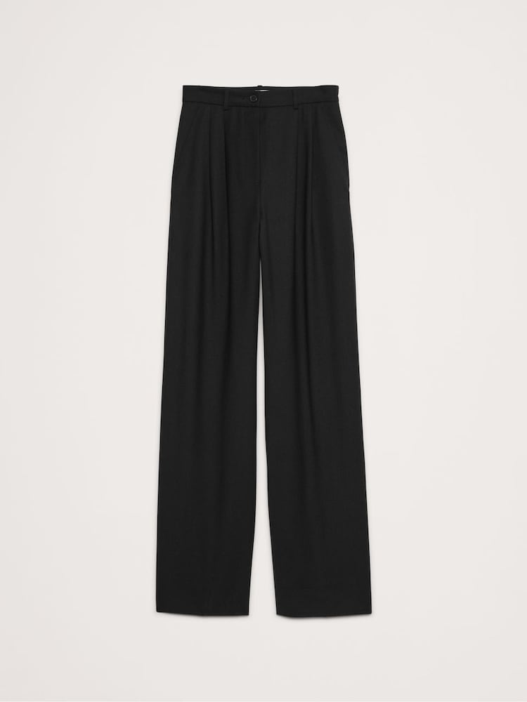 Banana Republic Black Ultra High Waist Wide Leg Trousers - Image 4 of 4