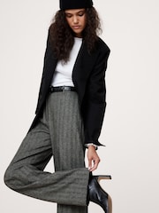 Banana Republic Grey High Wasited Modern Straight Herringbone Trousers - Image 4 of 5