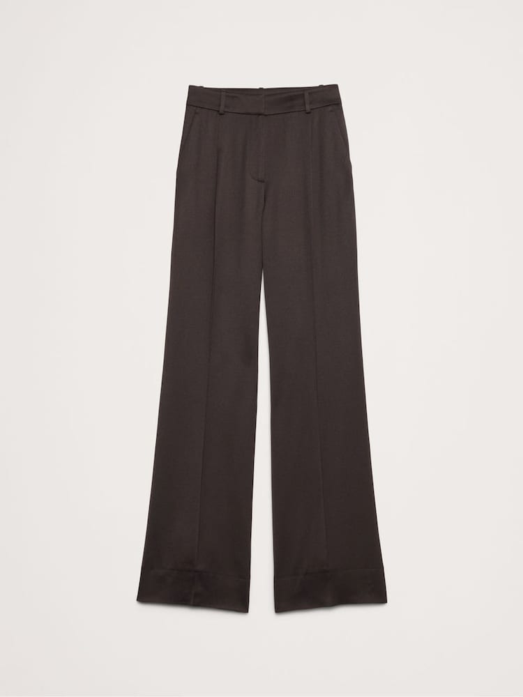 Banana Republic Grey High Rise Single Pleat Trousers - Image 4 of 4 Banana Republic Grey High Rise Single Pleat Trousers - Image 4 of 4