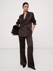 Banana Republic Brown Relaxed Longline Double Breasted Blazer - Image 1 of 4