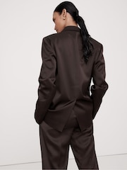 Banana Republic Brown Relaxed Longline Double Breasted Blazer - Image 2 of 4