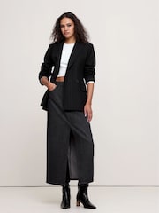 Banana Republic Black Hourglass Italian Flannel Blazer - Image 1 of 5