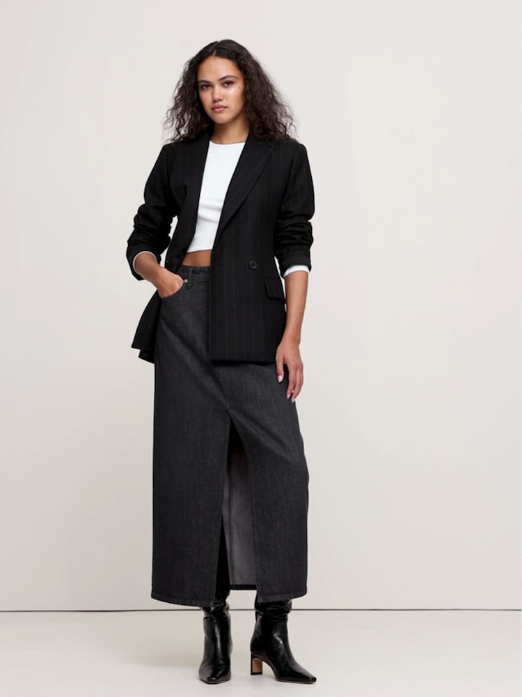 Banana Republic Black Hourglass Italian Flannel Blazer - Image 1 of 5
