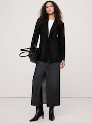 Banana Republic Black Hourglass Italian Flannel Blazer - Image 3 of 5