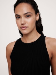 Banana Republic Black Cece Sculpted Ribbed Top - Image 3 of 4