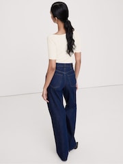 Banana Republic White Cece Sculpted Ribbed Tank Top - Image 3 of 4