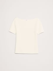 Banana Republic White Cece Sculpted Ribbed Tank Top - Image 4 of 4