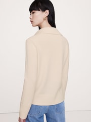 Banana Republic Beige Cashmere Jumper Polo - Image 2 of 5