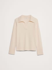 Banana Republic Beige Cashmere Jumper Polo - Image 5 of 5