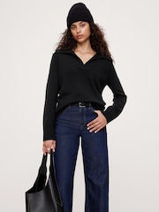 Banana Republic Black Cashmere Jumper Polo - Image 1 of 1