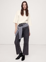 Banana Republic White Heavyweight Cotton Boxy T-Shirt - Image 3 of 3